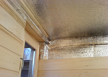 Работы по утеплению потолка в бане 